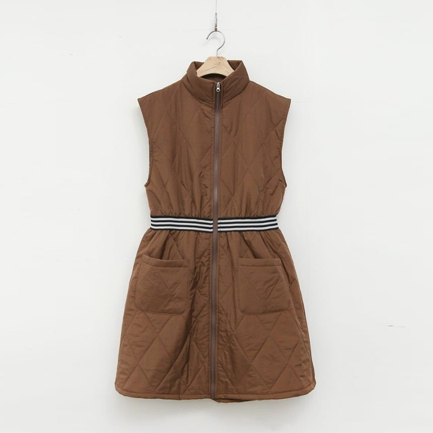 ☆miho様yoshika様着用☆2WAYキルティングロングベストワンピース