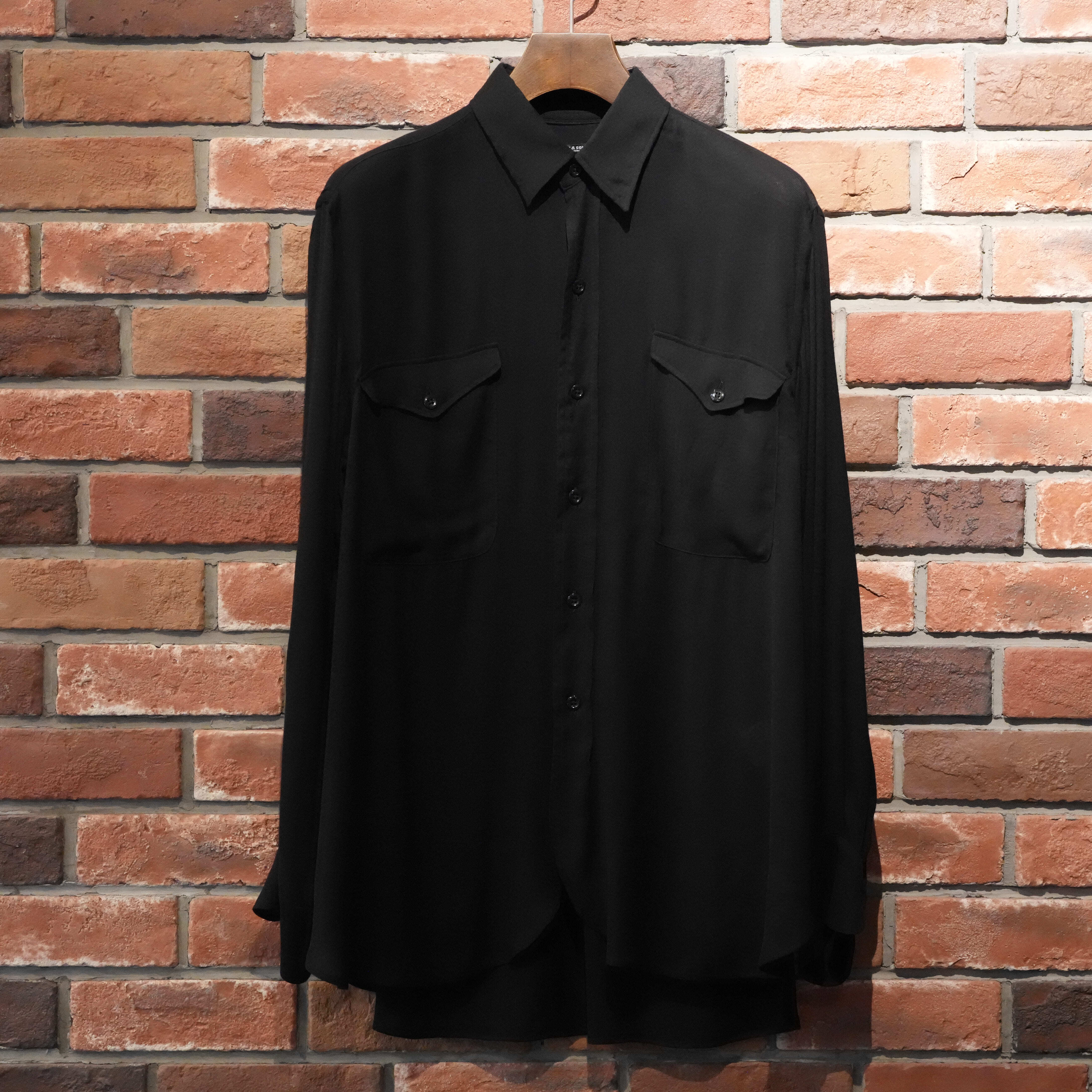 MAATEE&SONS(マーティーアンドサンズ) 26SS "WORK SHIRTS SILKRAYON" -BLK-
