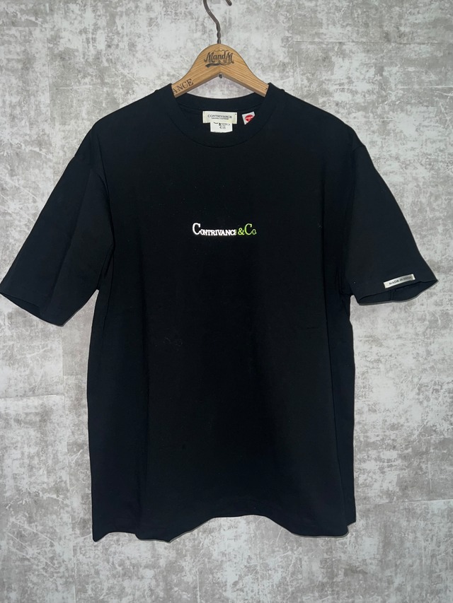 7月末発送 [受注生産]　CONTRIVANCE  日本製リフレクトロゴTシャツ  ブラック,BLK ,コントライバンス