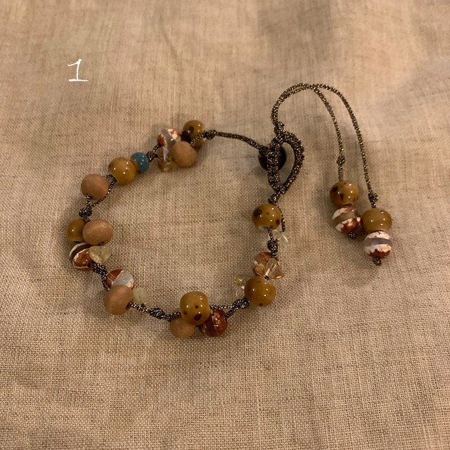「予約販売」Somedayifタイの瑪瑙＆子象ビーズブレスレット 7s
