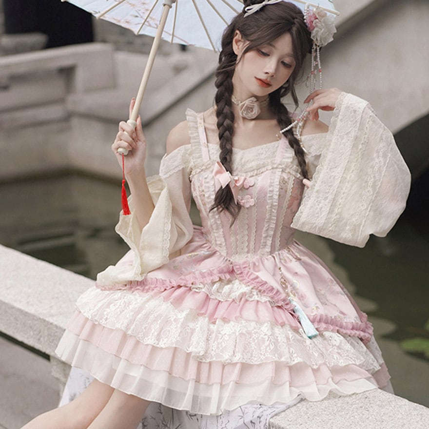 オフショルダー フレアスリーブ トップス 長袖 姫袖 ブラウス 付け袖