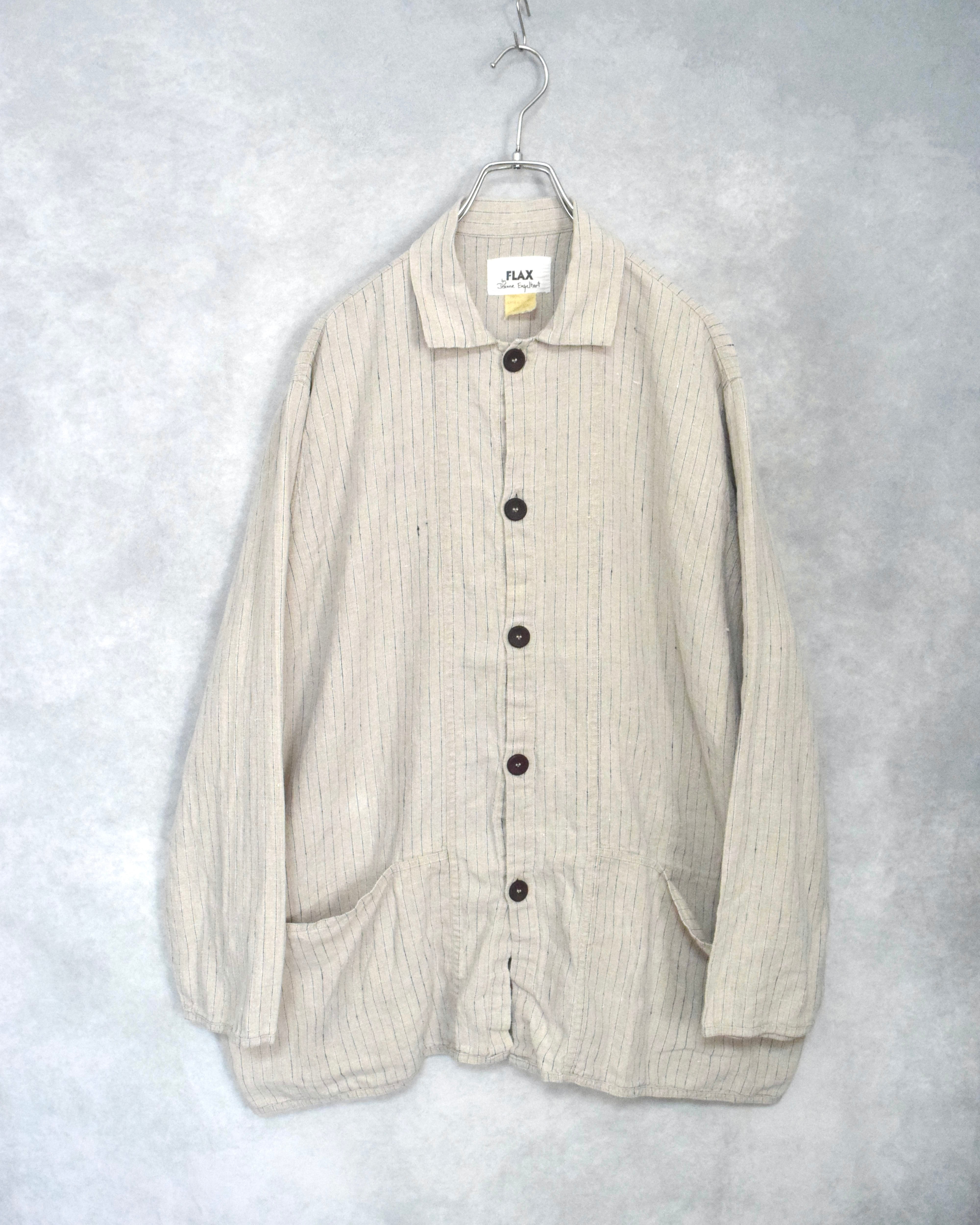 00s ike beher リネン x コットン シャツ ジャケット 00s 