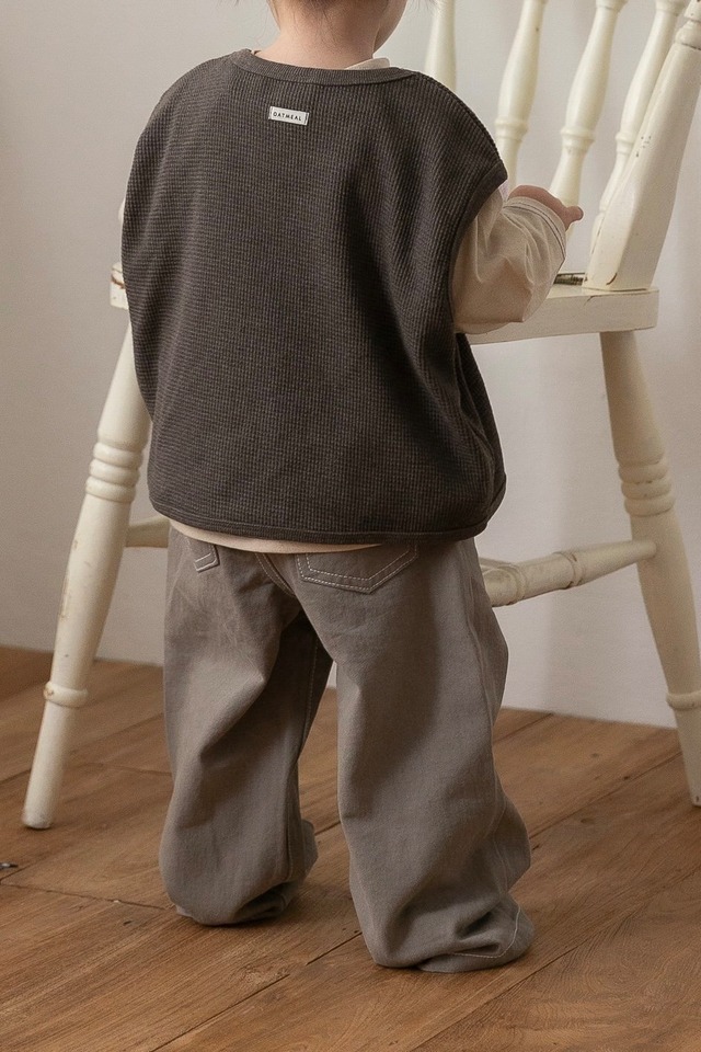 《予約》送料無料【oatmeal】Wool Vest