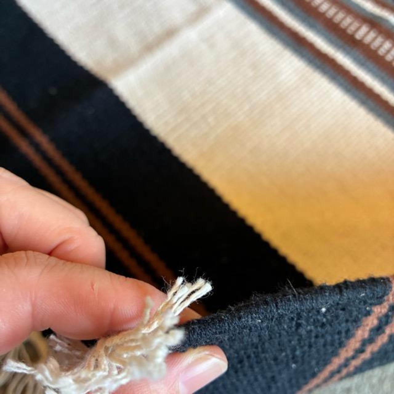 India Ortega mat 3color　インド　オルテガマット　90×60cm　全3色　ブラック　グリーン　ベージュ　玄関マット　チマヨ柄　ネイティブ柄　アメリカン