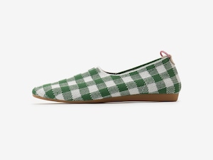 gingham check pattern / GREEN & WHITE