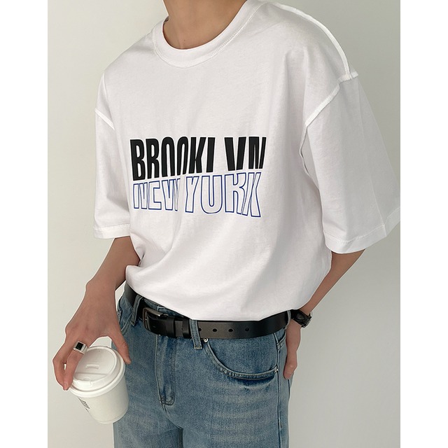 big silhouette graphic print crew neck short sleeve t-shirt mr0609