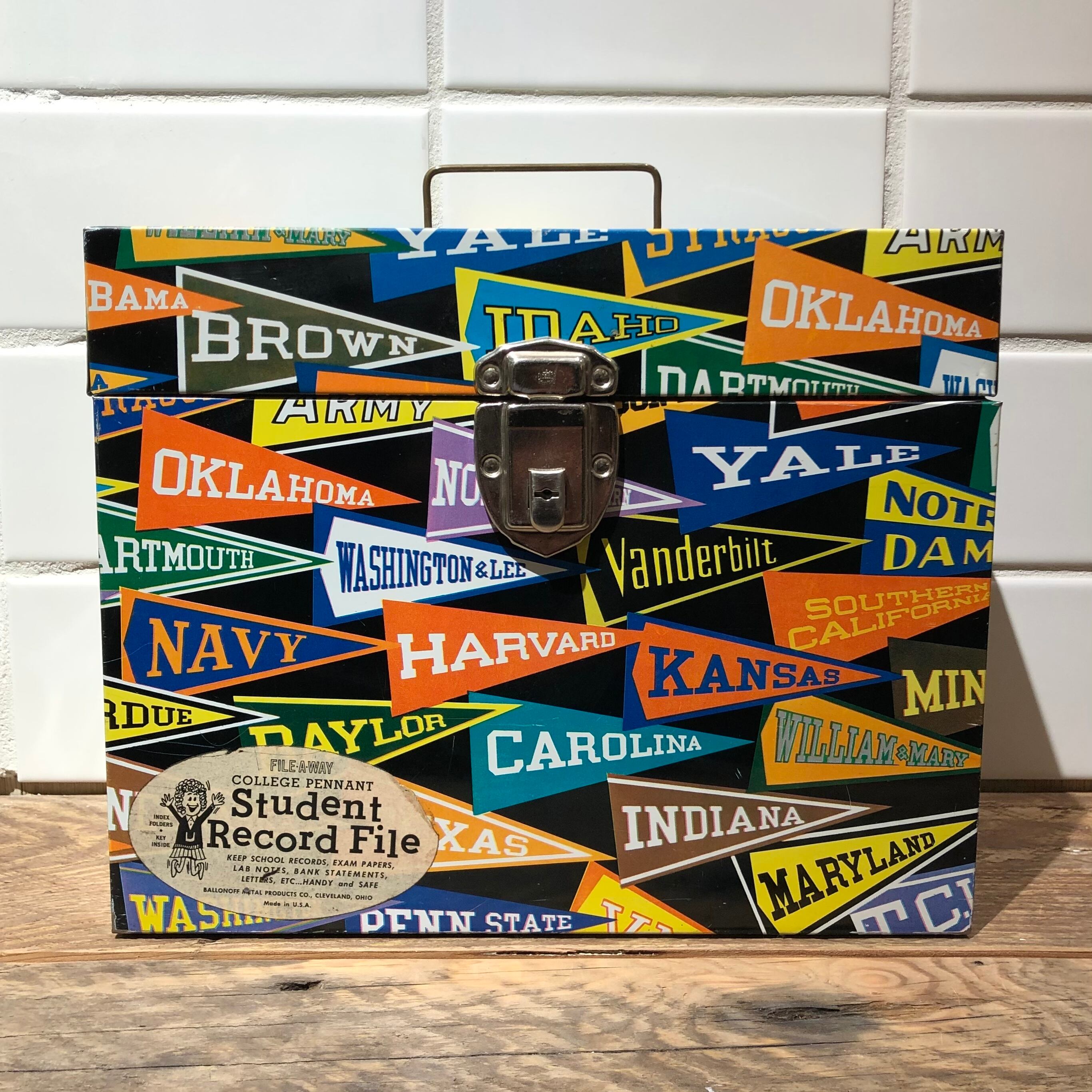 College Pennant Student Record File Box | S.B.G.V. SECRETBASEの