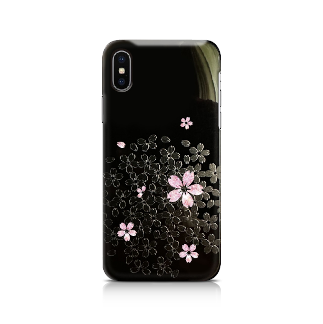 夜桜 - 和風 立体型 iPhoneケース / T007000K【Three 夜桜 - 和風 立体型 iPhoneケース / T007000K【Three