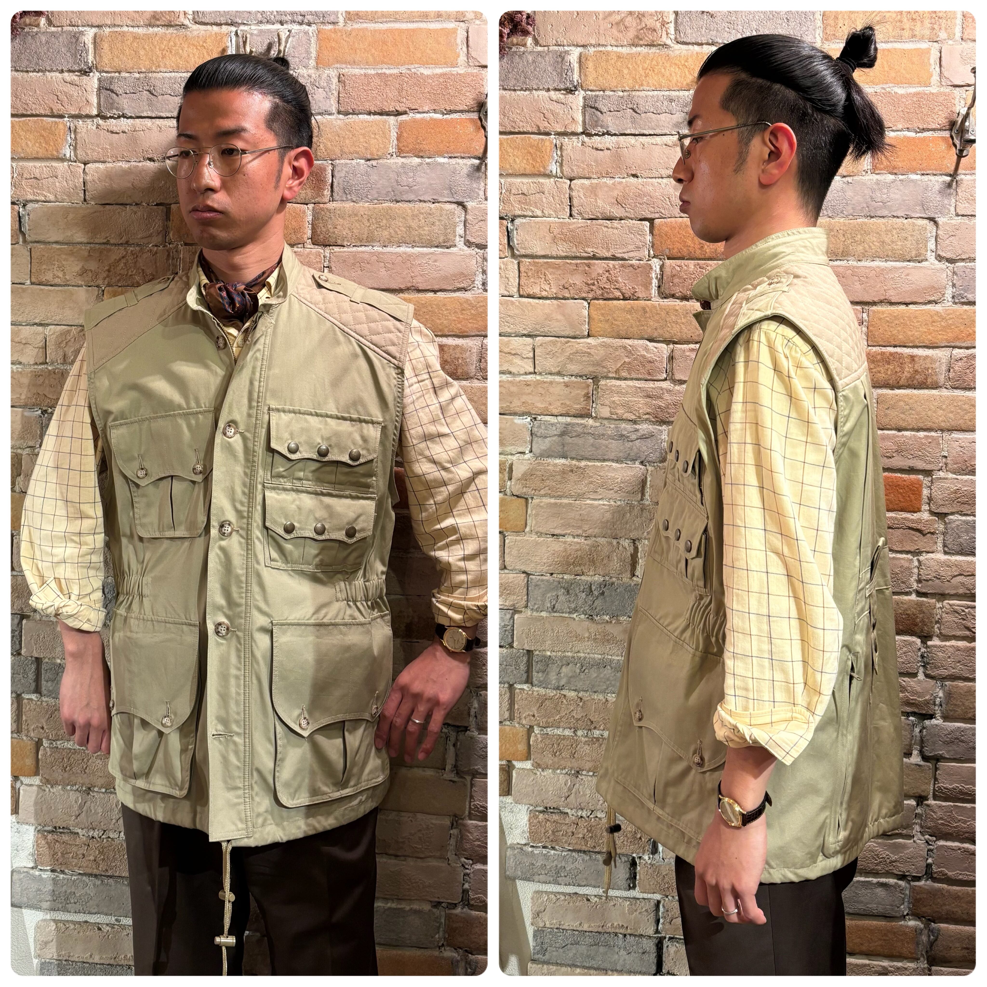 Willis&ウィリス＆ガイガーリップストップフィッシングベスト L Willis&Geiger サイズM(大きめ) USA製 ベスト フォトグラファー