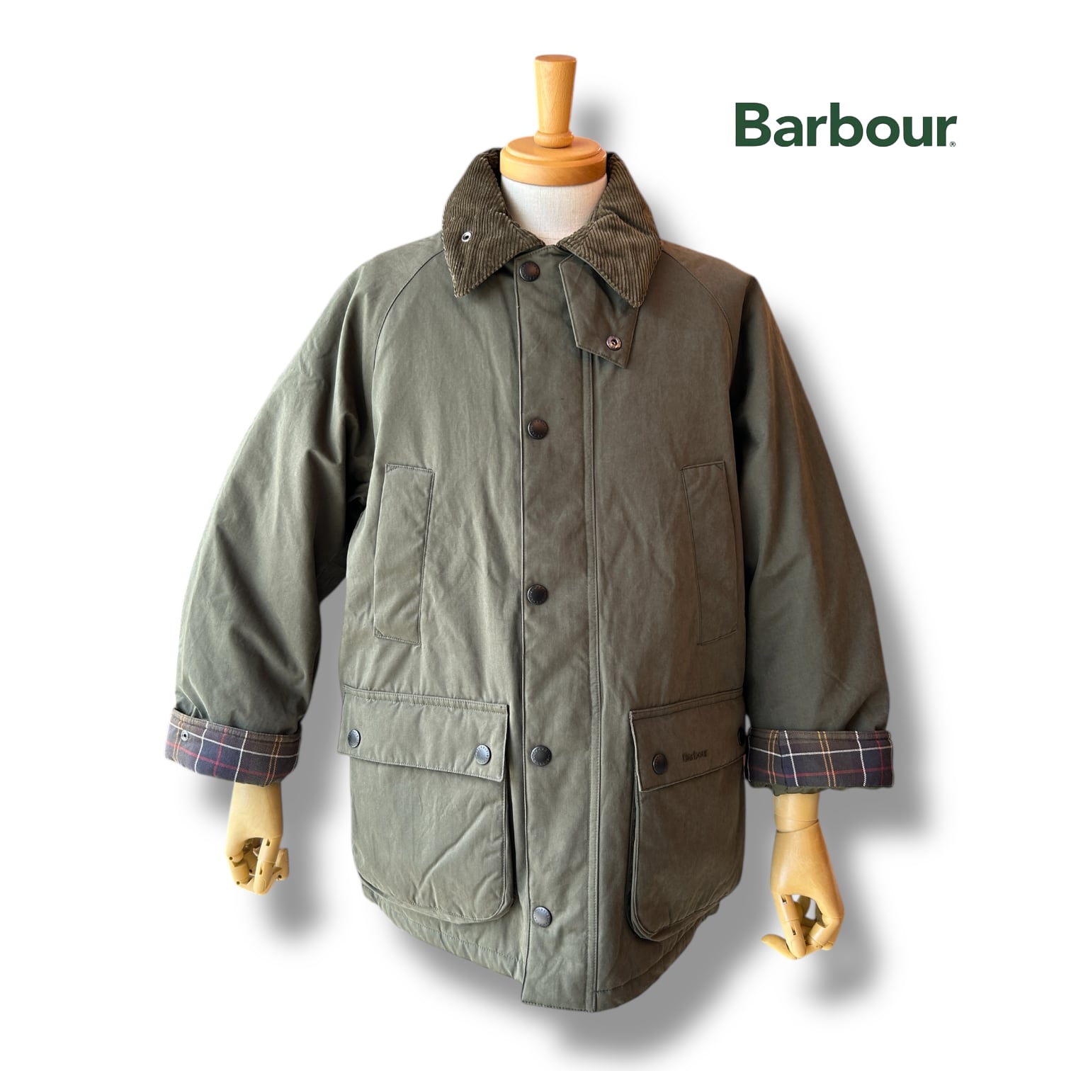 UNISEX-Padded OS BEDALE Casual Jacket-Olive〖Barbour〗パデッド