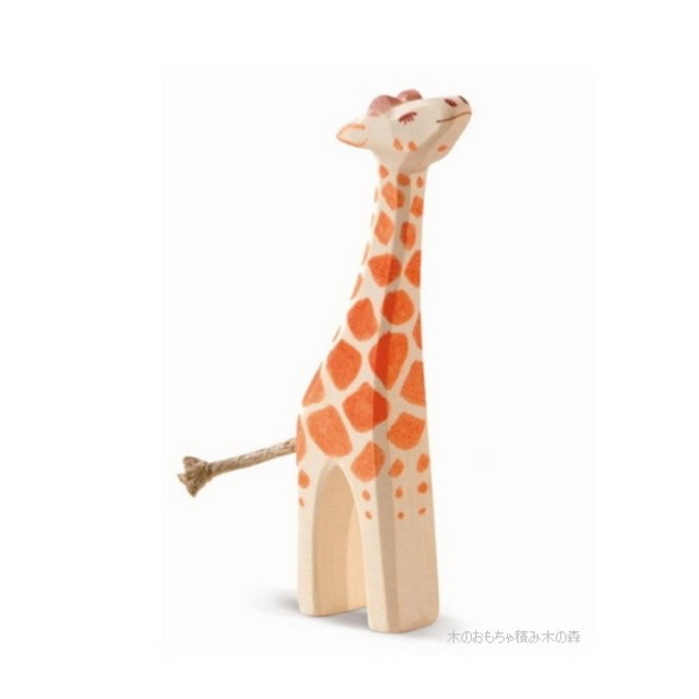 オストハイマー　きりん小　Giraff small head high　動物　ミニチュア　木製　Ostheimer