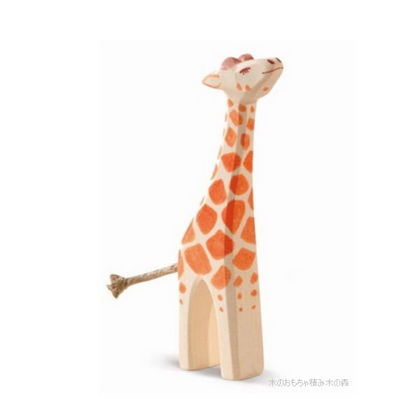 オストハイマー きりん小 Giraff small head high 動物 ミニチュア 木製 Ostheimer