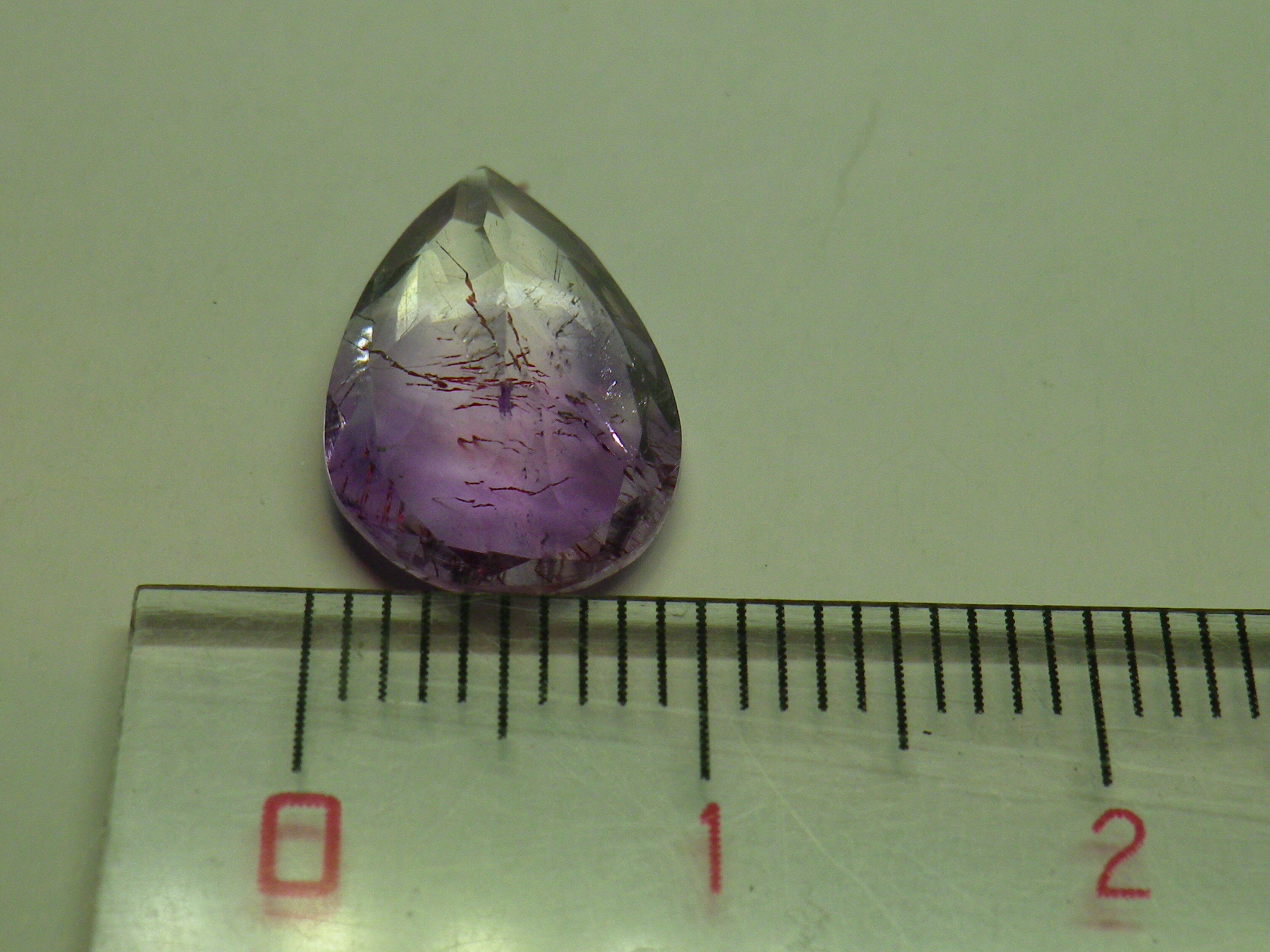 天然バイカラーCC アメシスト inエレスチャル含有 1.15 ct