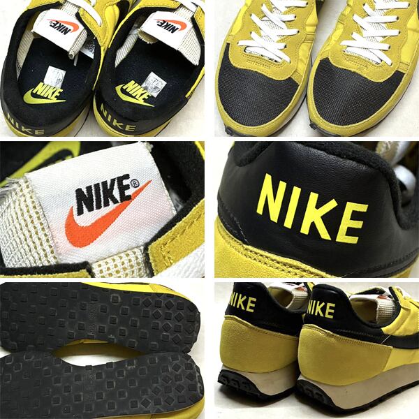 Nike Challenger ブラック/イエロー スニーカー 1点物◇ナイキNikeチャレンジャー黄黒ランニングスニーカー古着メンズ