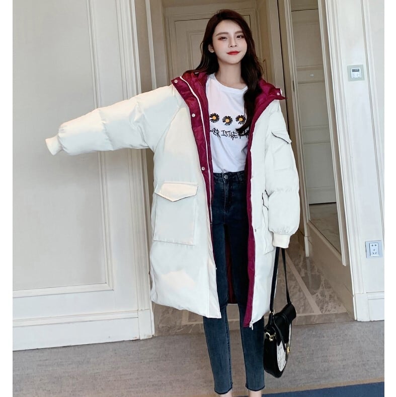 秋新作 ダウンジャケット レディース ダウンジャケット ロング 大きいサイズ フード付き 秋 冬 コート レディース アウター 韓国ファッション カジュアル ベージュ ブラック ブルー Viento