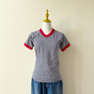 【Dead Stock】MERRYGARDEN 90s V-neck Ringer t-shirt M203