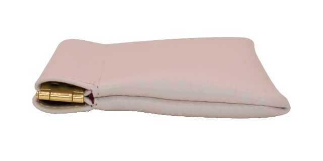 [Adorer] バネ口 小物入れ 携帯ミニ ケース (ホワイト) アクセサリー コインケース 工房 手作り 日本製 エコパッケージ MX-0019-178