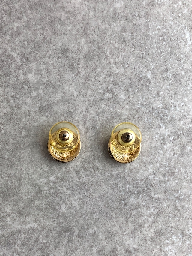 Christian Dior クリスチャン ディオール ピアス ゴールド×ブラック CDロゴ ラインストーン vintage ヴィンテージ オールド twgnkz