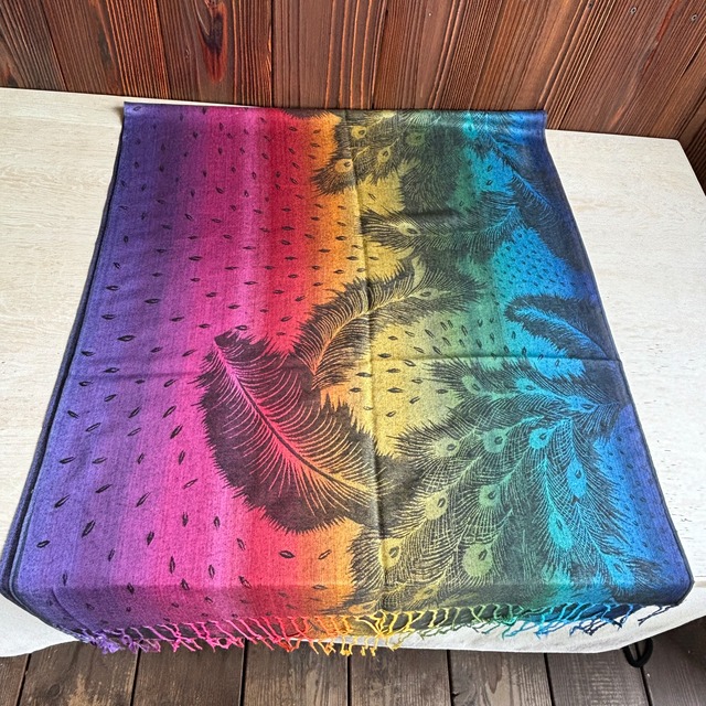 レインボーパシュミナストール