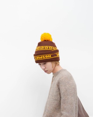 1970-80s lettered pompom beanie