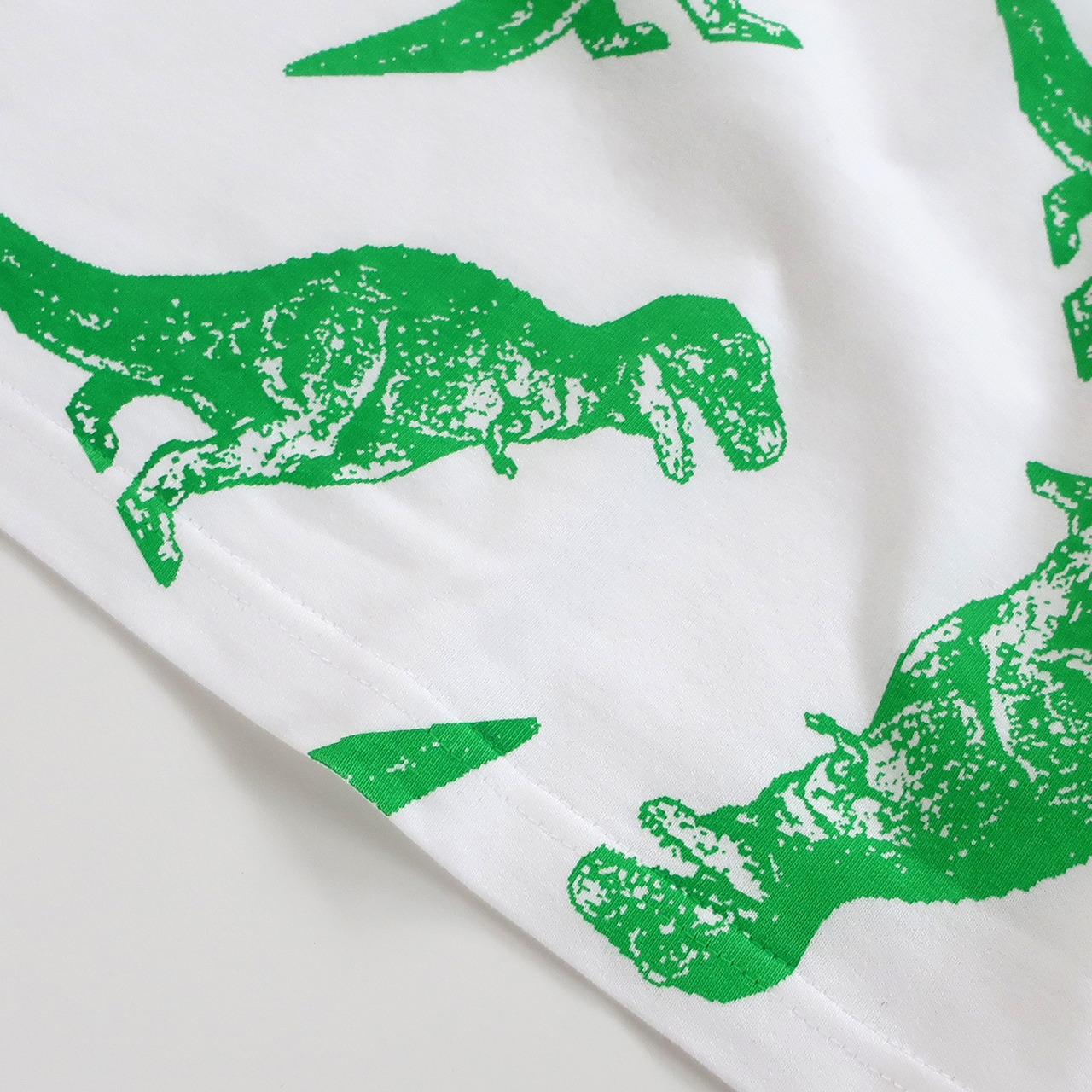 恐竜 LT／白×グリーン