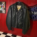 70s Schott 本革ダブルライダースジャケット　レザージャケット　パイソンタグ　取り外しライナー