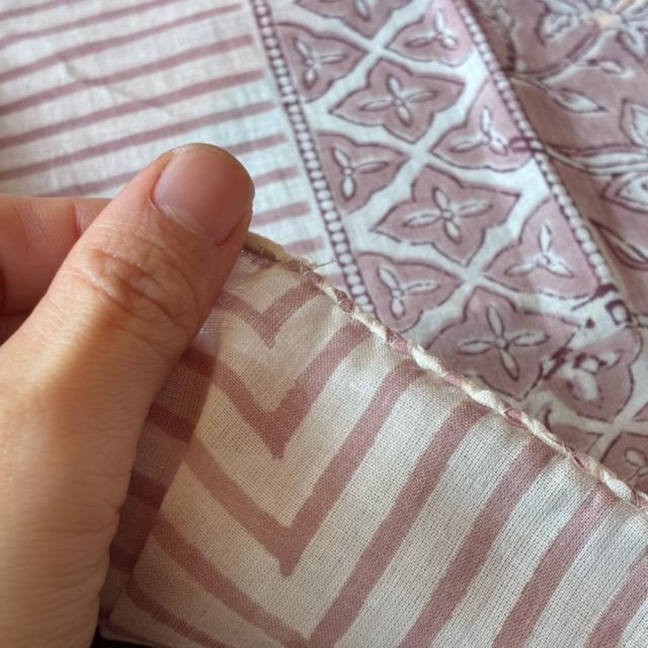TOPANGA Homefurnishing India Block print curtain Warm C 110×180cm