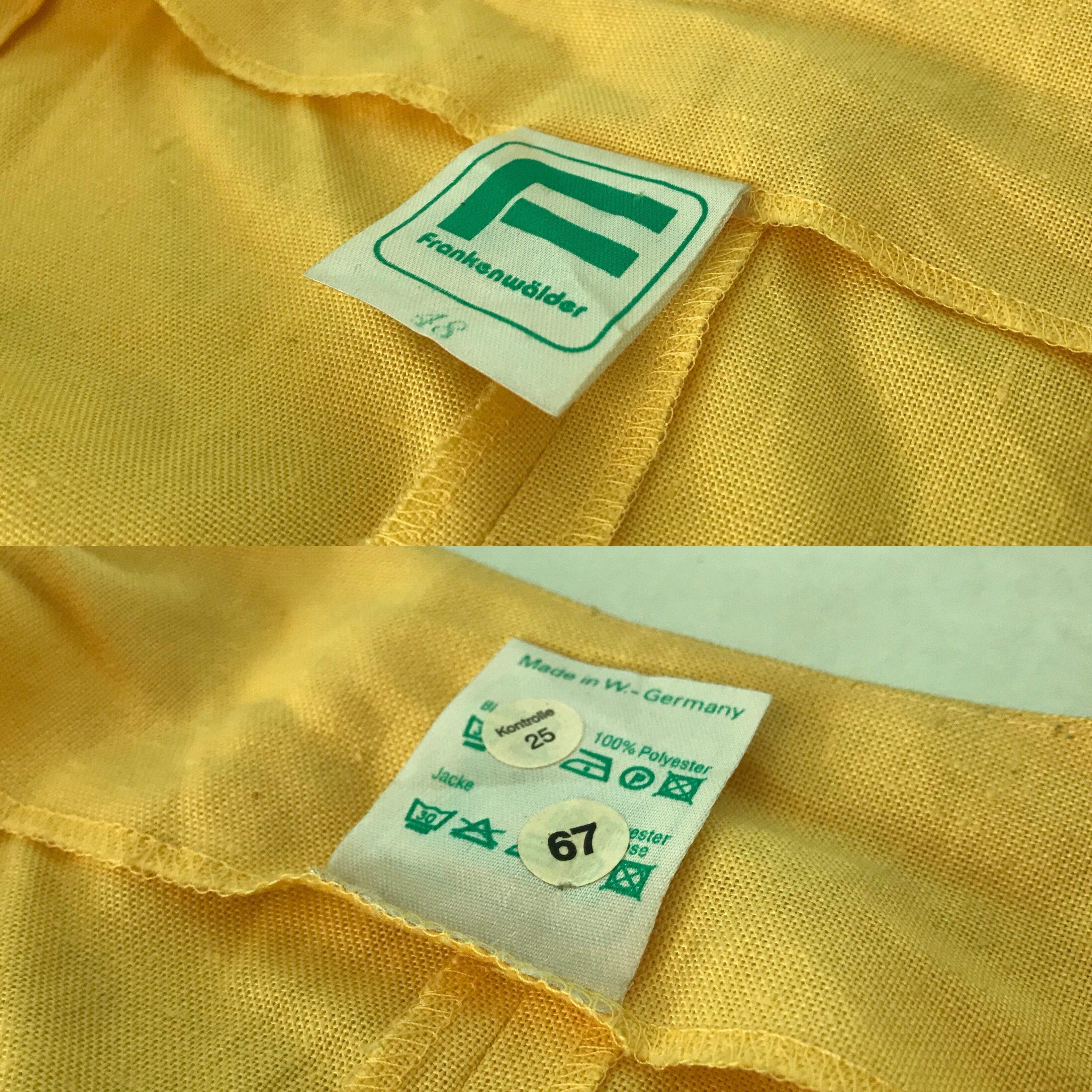 激レア rare West Germany made dead stock yellow cardigan jacket ...