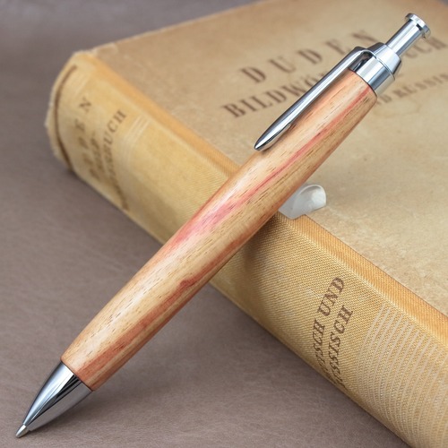 「華やかなローズウッド チューリップウッド 縮杢・Pencil 0.5mm」木軸シャープペンシル Viriditas銘木ペン