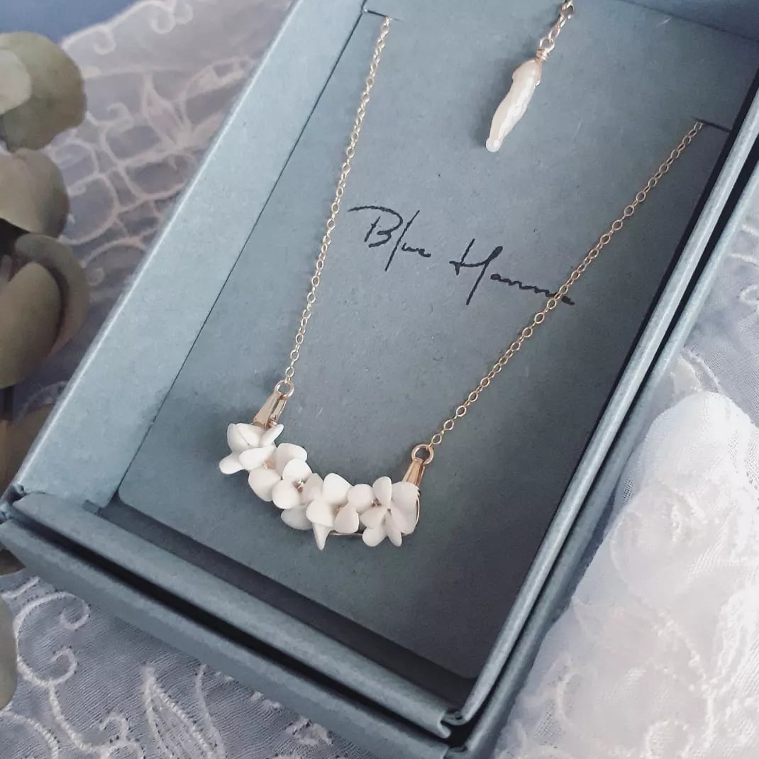 天草陶花 14kgfネックレス crescent | bluehanna 天草陶花 14kgfネックレス crescent | bluehanna