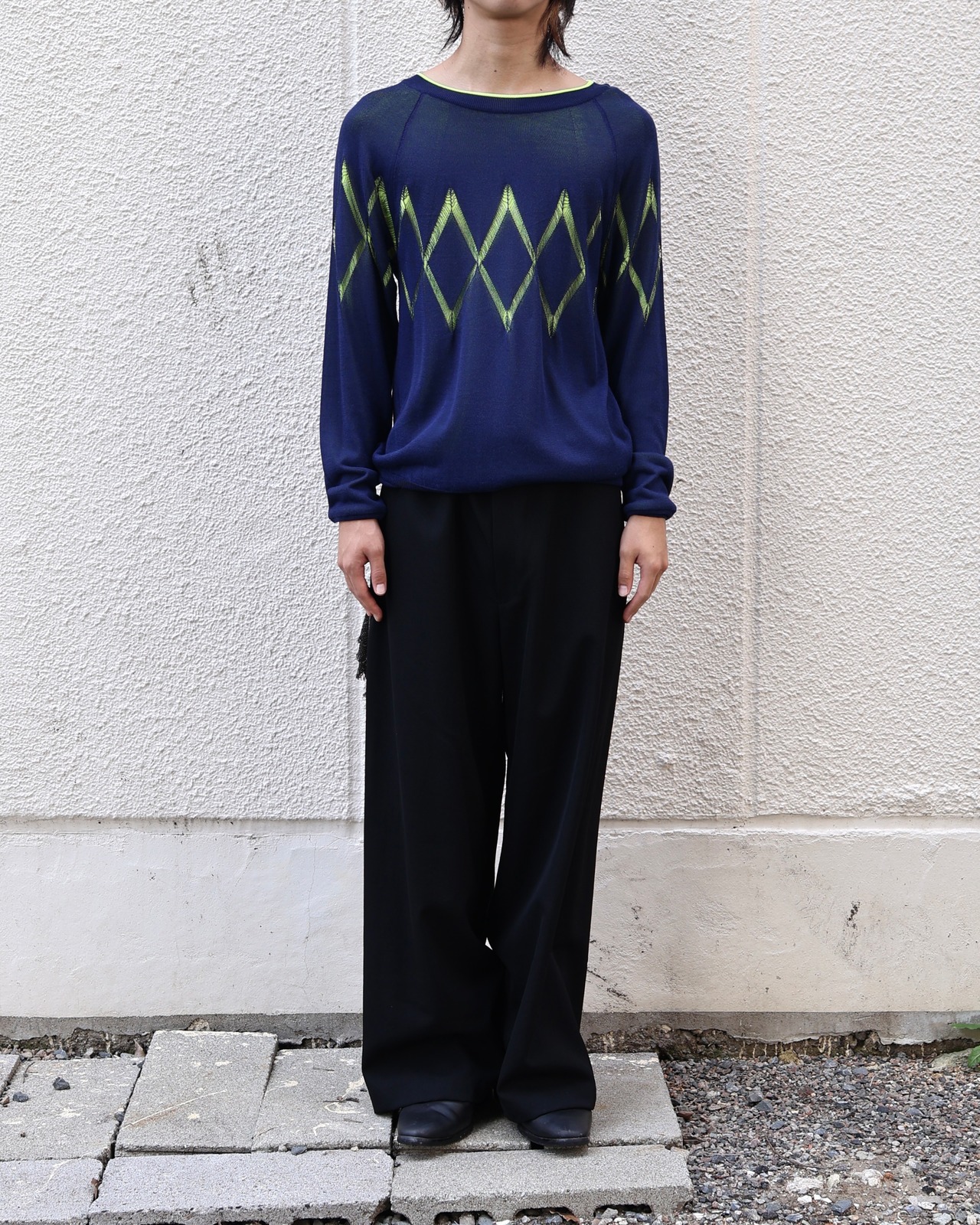 【Y's】hip design straight slacks