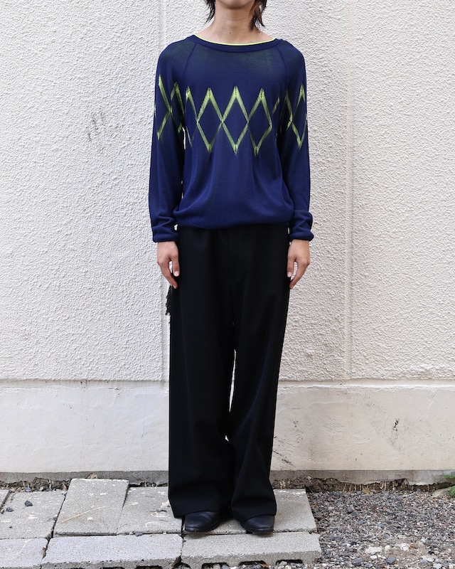 【Y's】hip design straight slacks