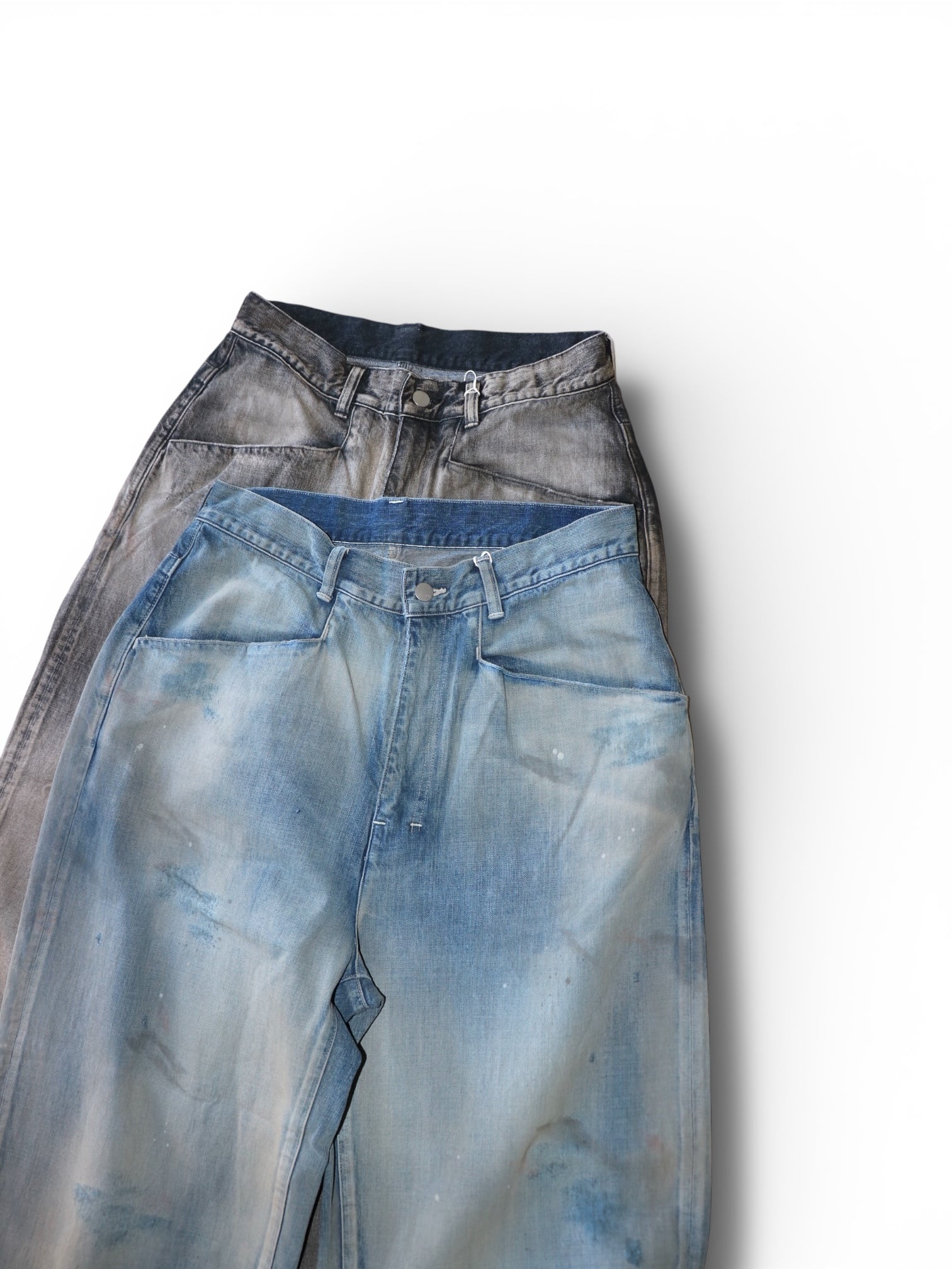 Ancellm -#6 AGING type-B- / ANC-#06-26SS-B / アンセルム ワイド デニムパンツ