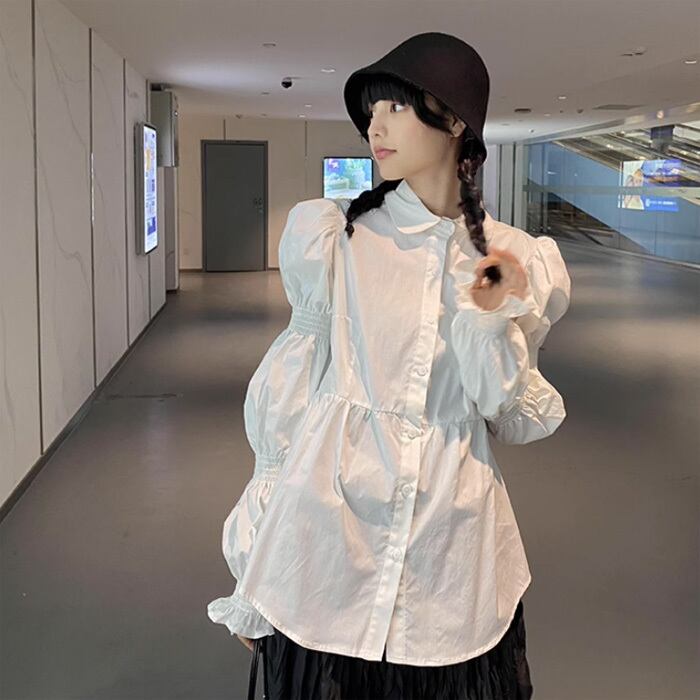 bubbles パフスリーブスウェットワンピ bubbles パフスリーブスウェットワンピース ホワイト BUBBLES