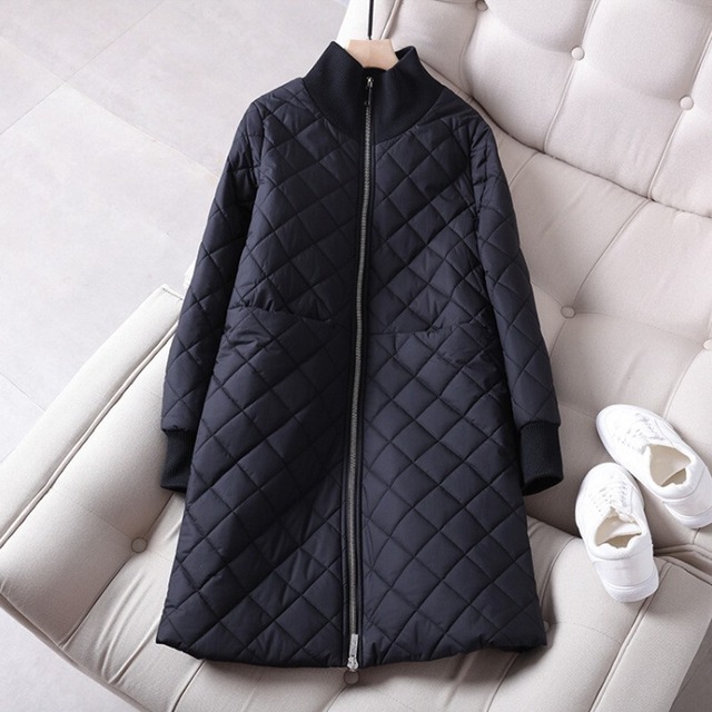 Tail single diamond quilted coat