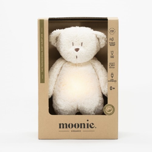 Organic Humming Bear With A Lamp [ Polar (white) ] / moonie [ファーストトイ 出産準備 出産祝い]