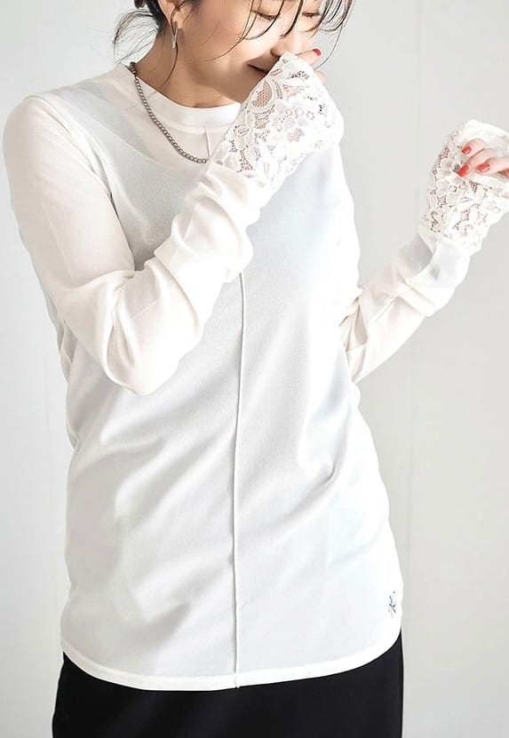 【未使用】ANIECAクルー ネック シアー トップス ANIECA 】Crew Neck Sheer Tops | valance 福井｜レディース セレクト