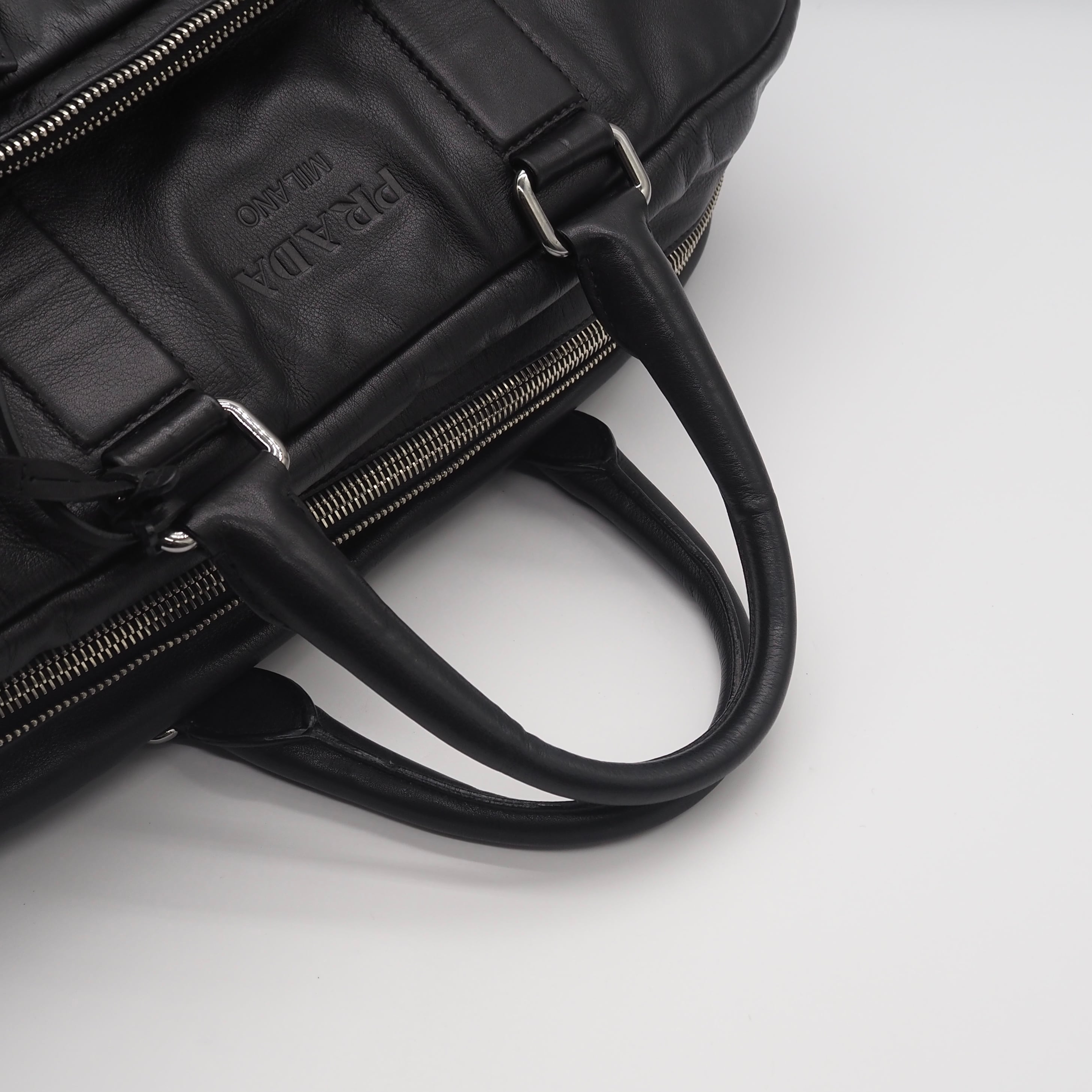 PRADA レザー ボストン バッグ ブラック レザー プラダ | 2122TOKYO