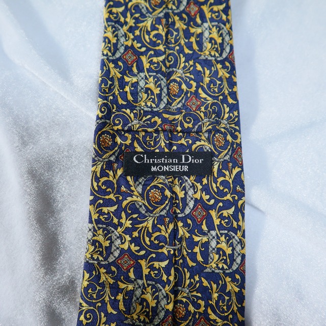 【Set C】"Christian Dior" "silk100%" European pattern necktie