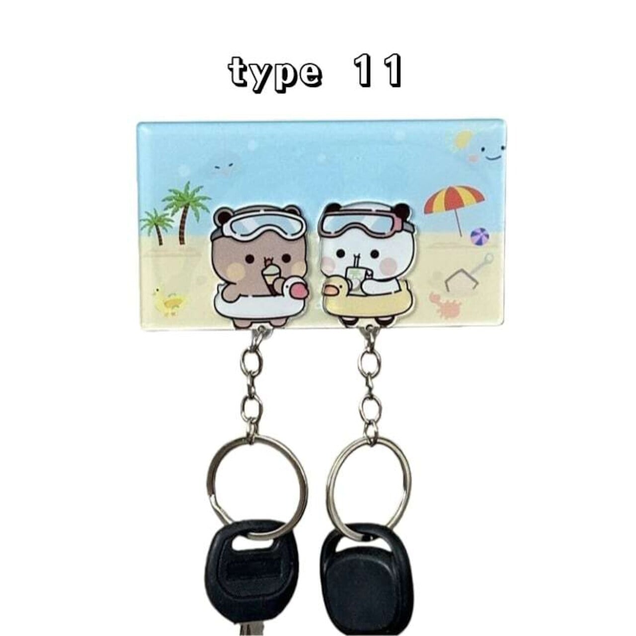 Z19 .【15種類から選べる】アクリル製 カップルキーホルダー