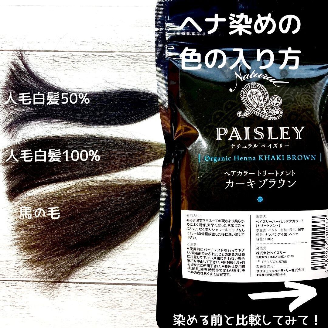 ペイズリーヘナ【初回限定お試し便】カーキブラウン | ペイズリーヘナ