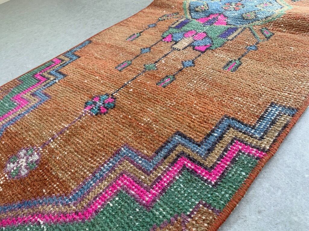 Vintage runner rug 135×52/トルコラグ ヴィンテージラグ 02230002