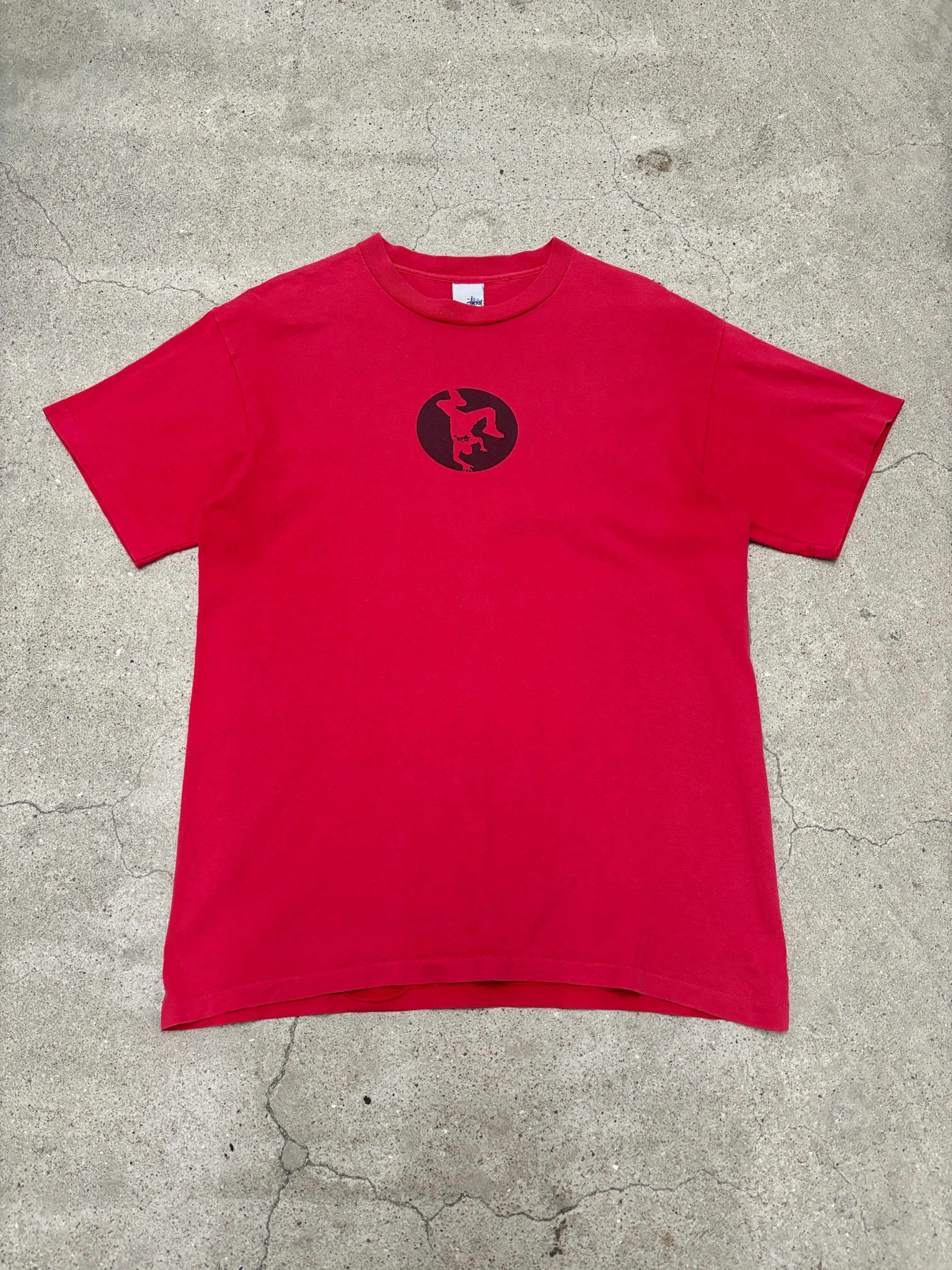00s USA製 銀タグ old stussy breakdance tシャツ 00s OLD STUSSY/Breaking print Tee/USA製/銀タグ/L/ブレイキン