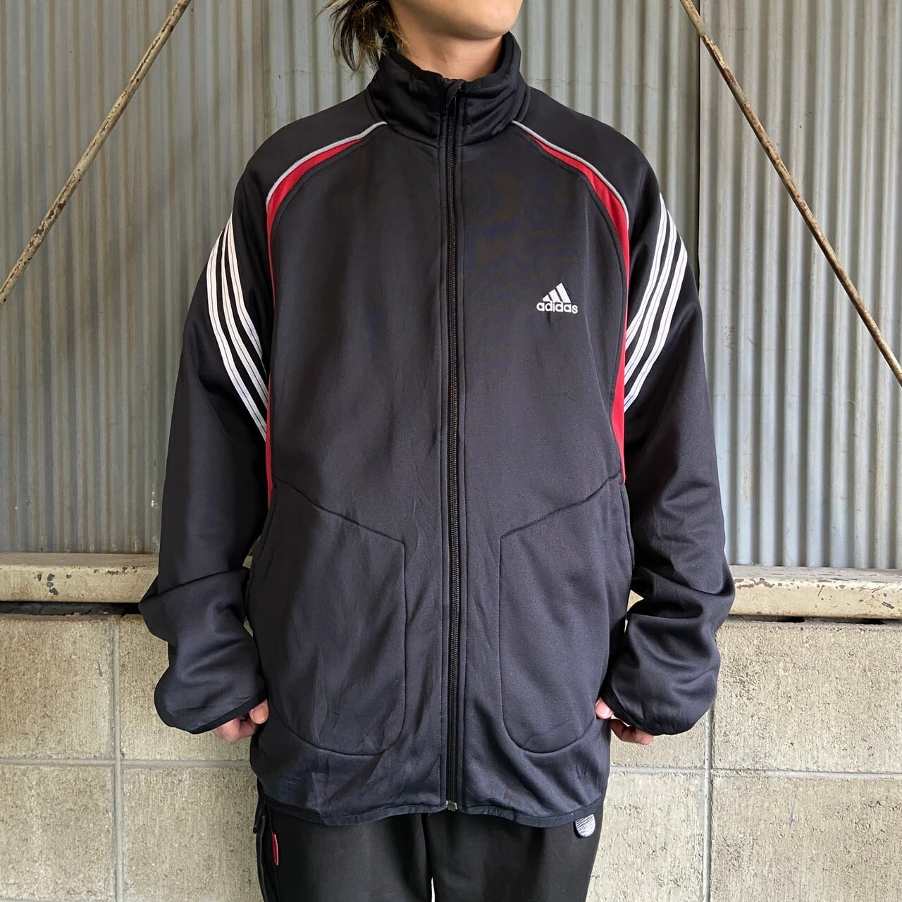 adidas アディダス ハイネック トラックジャケット ジャージ メンズL