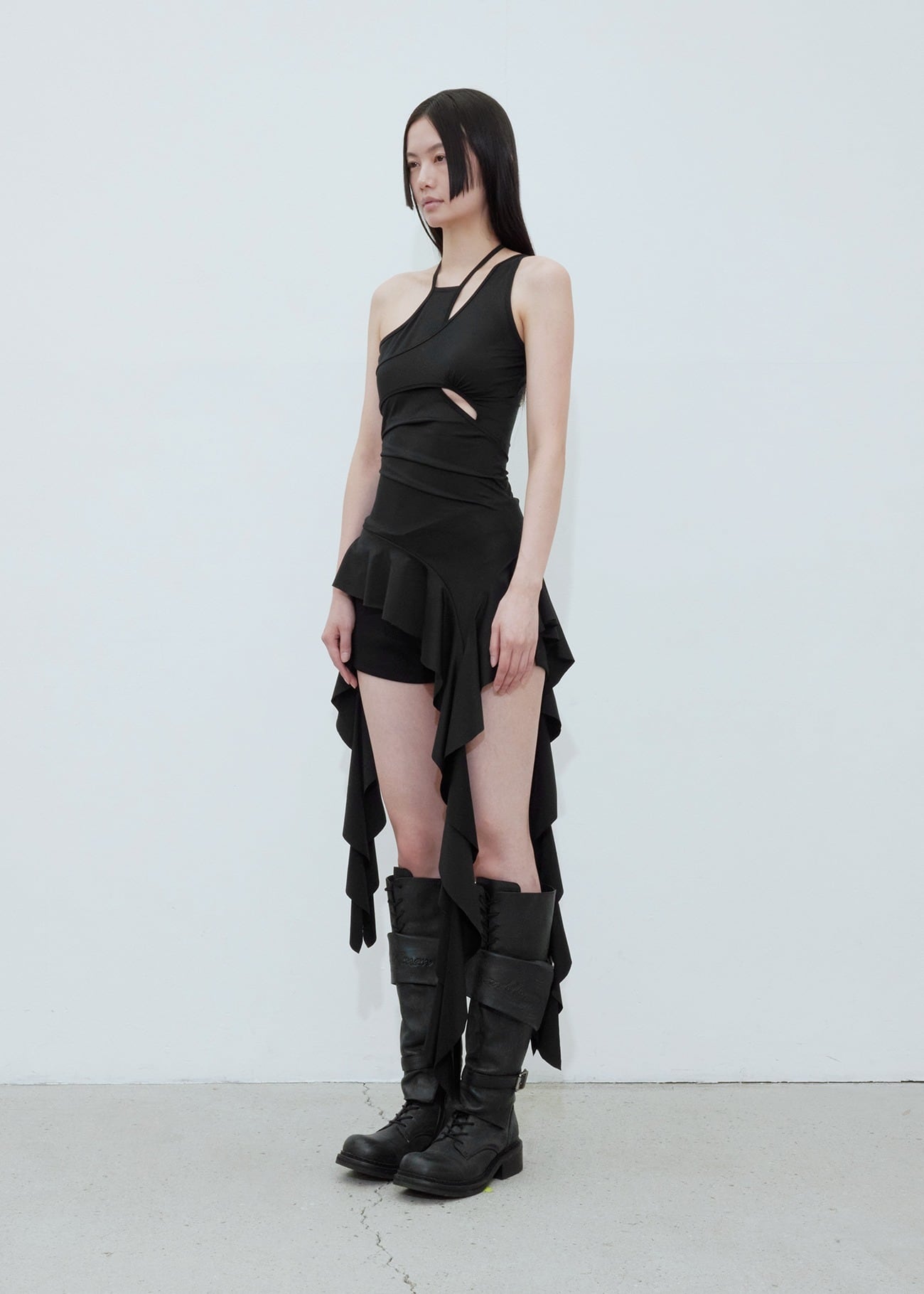 bohemseo BOHEMIANSEOUL RUFFLE MINI DRESS 【公式ショッピングサイト】