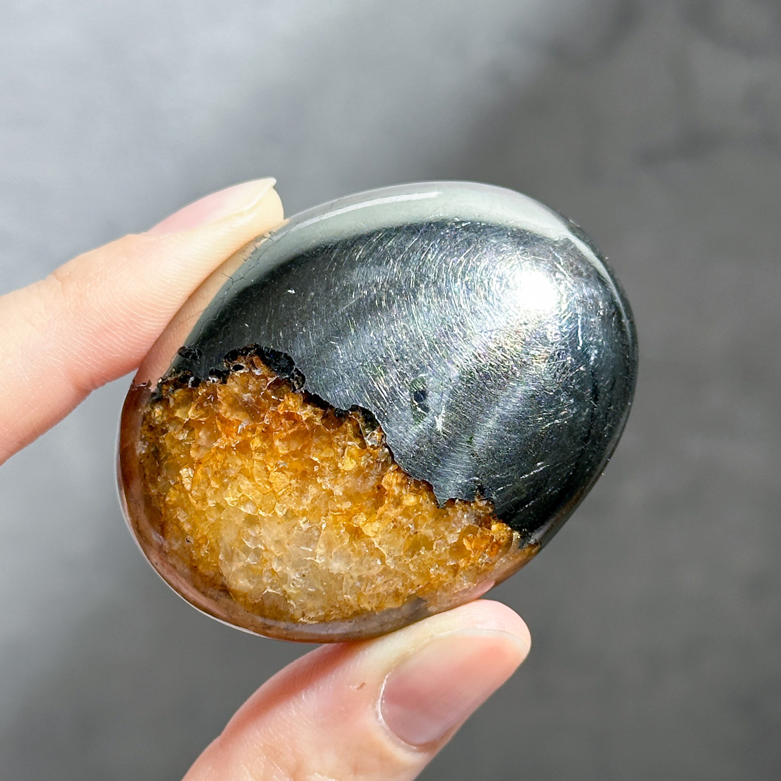 パイライト with クォーツ パーム23 ◇Pyrite with Quartz◇天然石・鉱物・パワーストーン