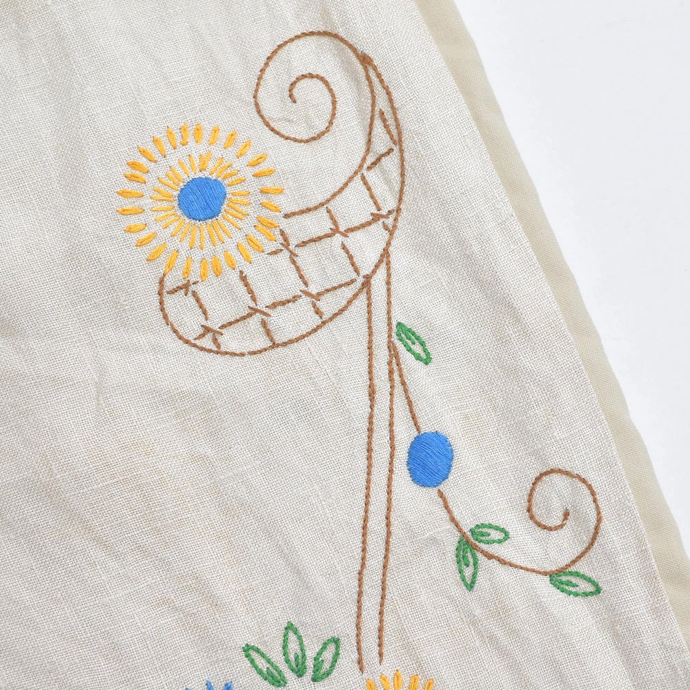 Remakeリメイク 再構築 パッチワーク&フラワー刺繍 デザイン ルーズ