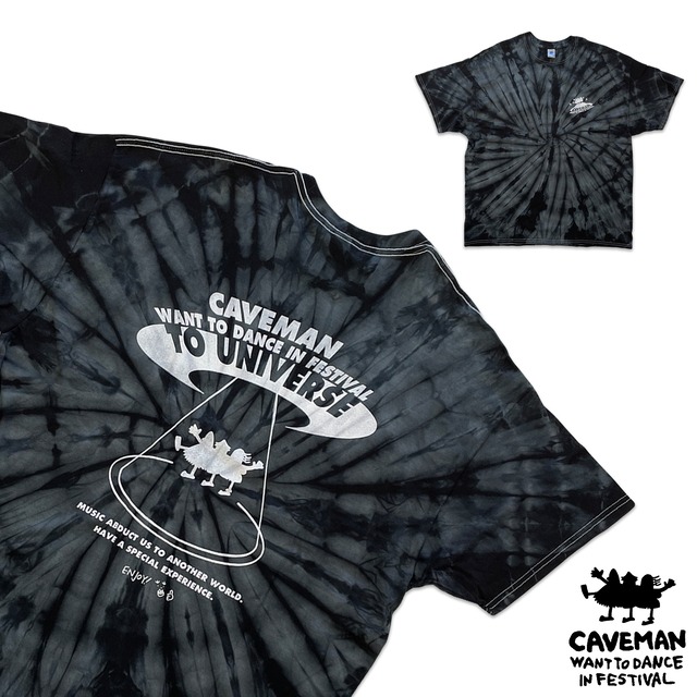 【CAVEMAN】「Black Gravity」  S/S T-shirt【caveman want to dance in festival】td10-caveman-BlkG