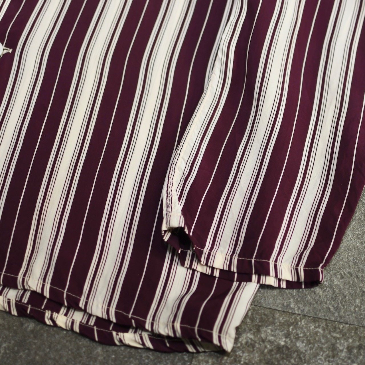 ~60's TOPKIS stripe rayon pajama shirt