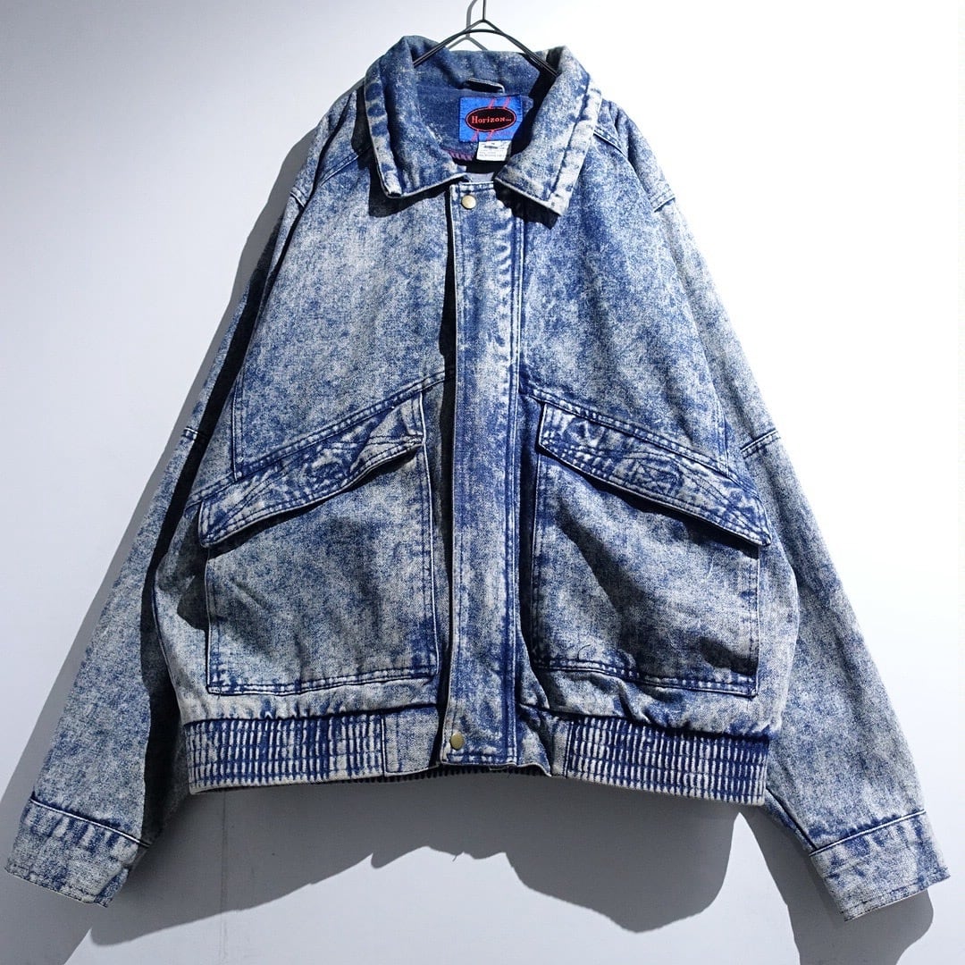 90s Chemical Wash Denim Blouson
